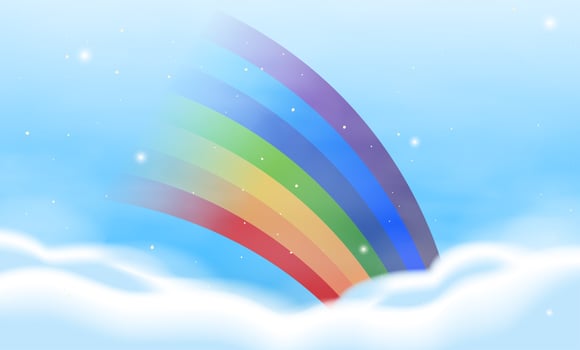 Background design with colorful rainbow vector