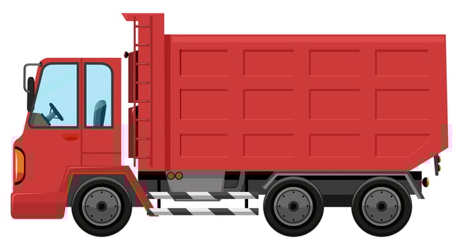 An isolated red truck vector