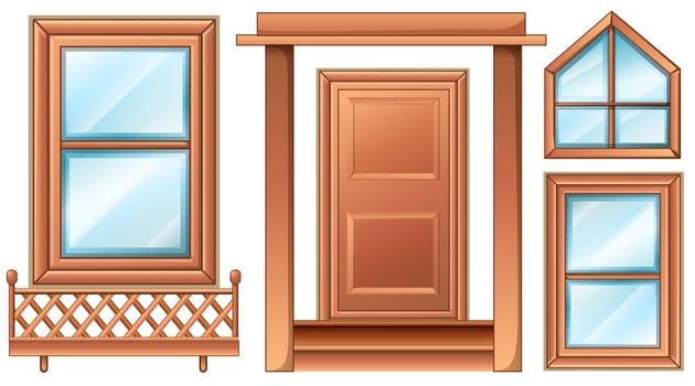 Different door designs vector
