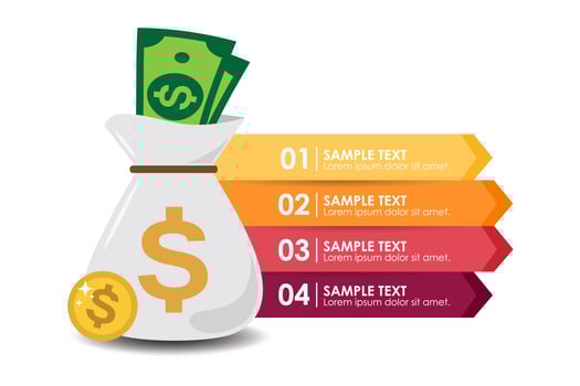 Money infographic vector