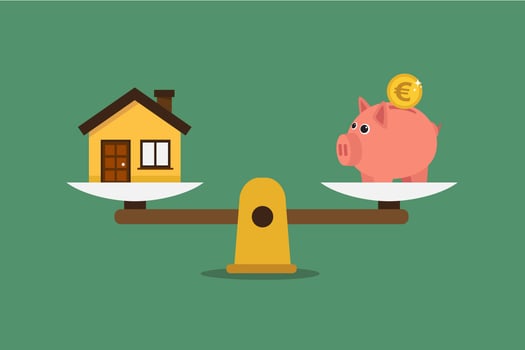 Business Property Concept euro vector