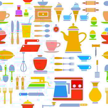 Seamless tile pattern kitchen vector