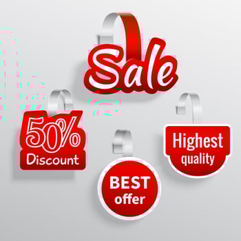 Sale wobbler set vector