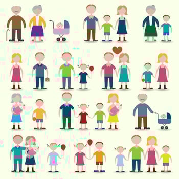 Family icons set vector