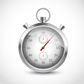 Realistic metallic stopwatch vector