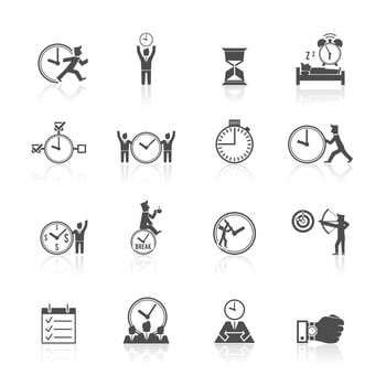 Time Management Icons Set vector