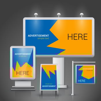 Outdoor advertising template vector