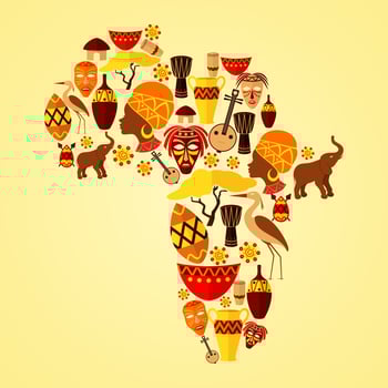 Africa seamless pattern vector