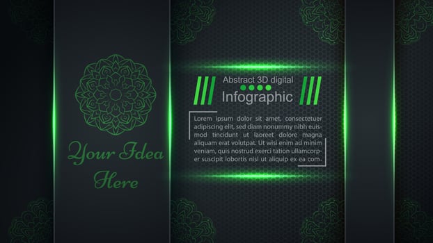 Mandala, mehendi - gold ethnic template. vector