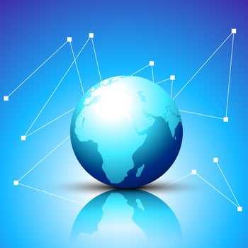 shiny blue vector earth