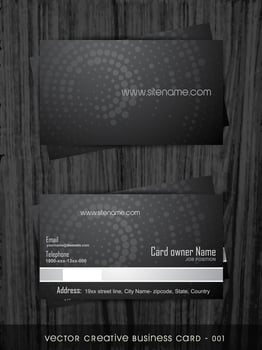 business card template vector