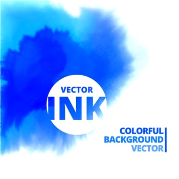 vector water ink splash burst in blue color