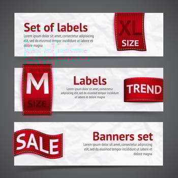 Clothing labels banners vector