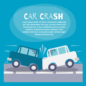 Car crash poster vector