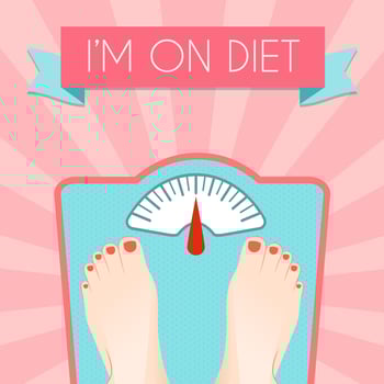 Healthy diet weight poster vector