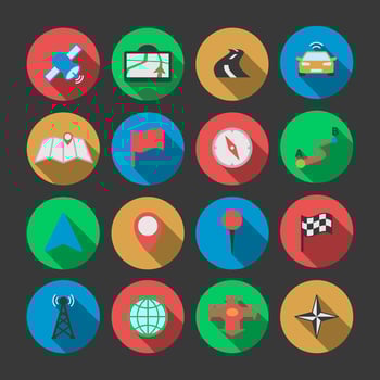 Navigation Icon Set vector