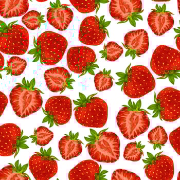 Strawberry seamless pattern vector