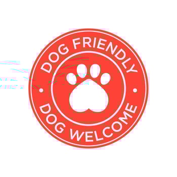 Dog friendly icon vector