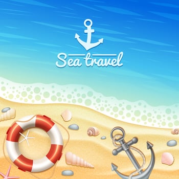 Marine Realistic Background  vector