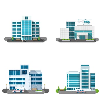 Hospital Building Set vector