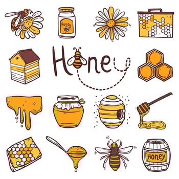 Honey Icons Set vector