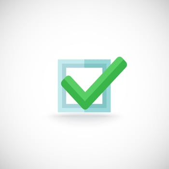 Chek mark web button icon vector