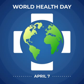 World Health Day Campaign Logo Icon Design Template vector