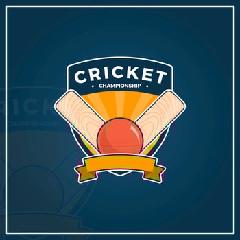 Flat National Cricket Championship vector