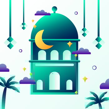Gradient Eid Mubarak Bakcground Vector