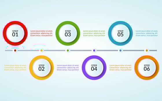 Infographic template of step or workflow diagram poster vector