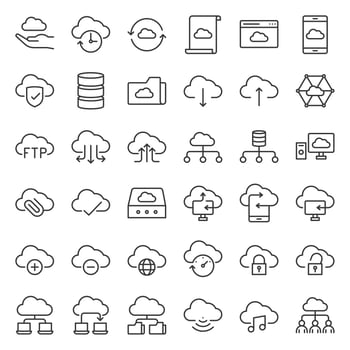 cloud storage and network  vector