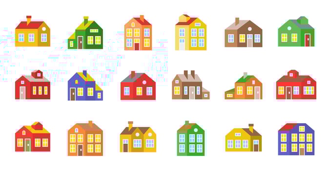 house vector icon, flat design pixel perfect
