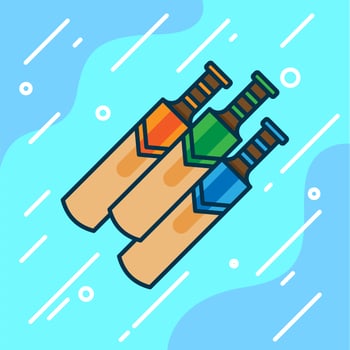 Cricket bat illustration vector