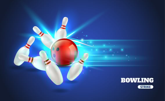 Bowling Strike Illustration  vector