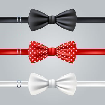 Bow Ties Realistic Set vector
