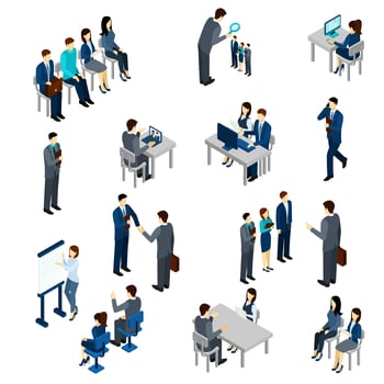 Recruitment Process Set vector