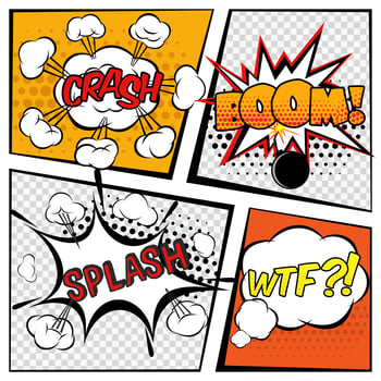 Comic Boom Set vector