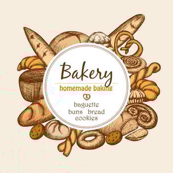 Vintage Bakery Frame vector