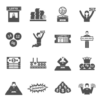 Lottery Icons Set vector