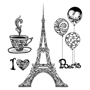 Decorative Eiffel Tower vector