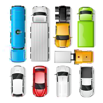Cars Top View vector