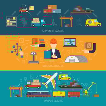 Logistics Banner Horizontal vector