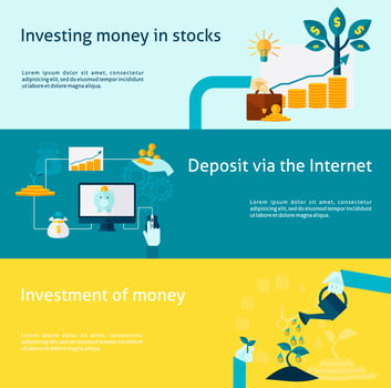 Investment Banner Set vector