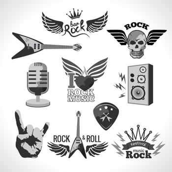 Rock Music Set vector