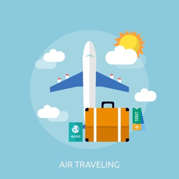 Air Traveling Conceptual illustration Design vector