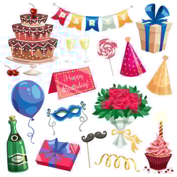 Birthday Party Set vector