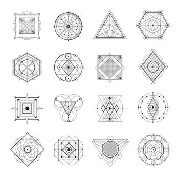 Sacred Geometry Set vector