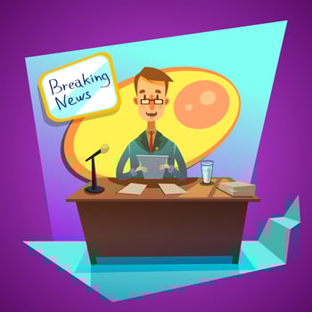 Breaking news cartoon vector