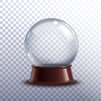Snow globe transparent vector