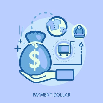 Payment Dollar Conceptual illustration Design vector